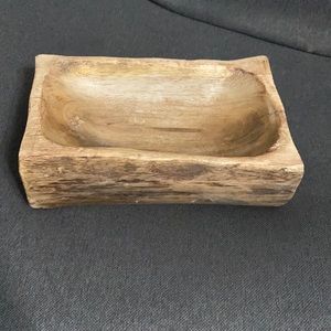 Wooden dough bowl